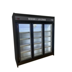 Freezer Expositor Vertical PEVCA-220v Auto Serviço Polar 3 Portas