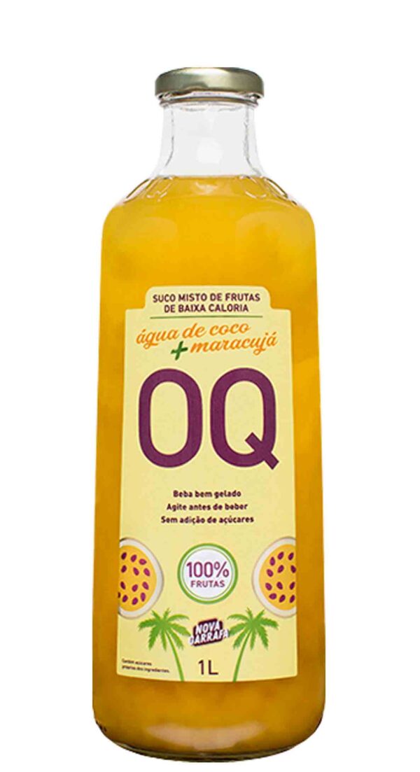 Água de Coco com Suco de Maracujá OQ 1L