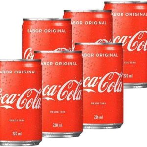 Coca-Cola Lata 220ml- Caixa c/6 Unidades